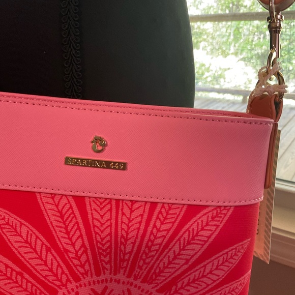 Spartina 449 Pink Floral Crossbody Bag - Picture 2 of 4